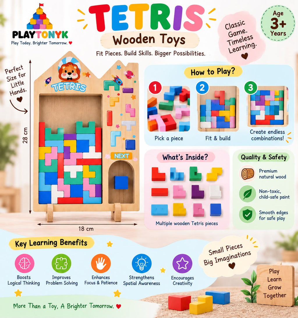 Tetris Wooden Puzzle