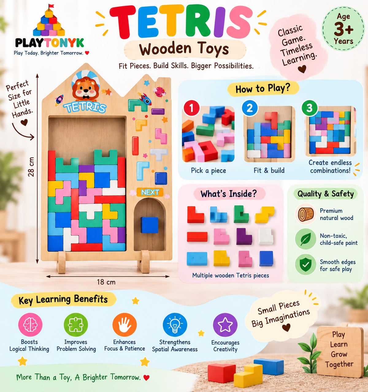 Tetris Wooden Puzzle