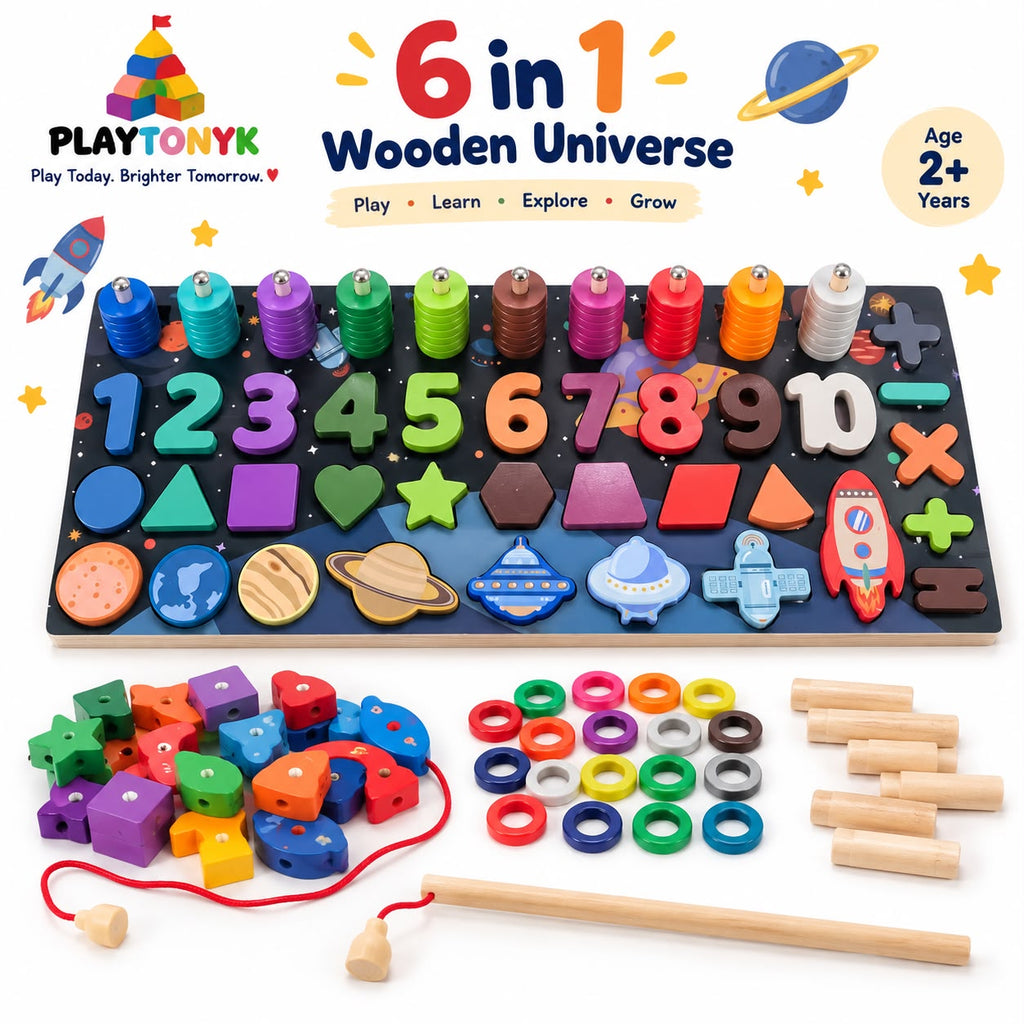 6 in 1 Wooden Universe