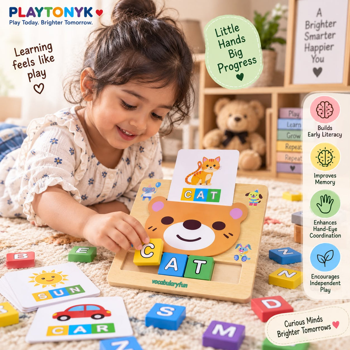 Wooden Vocabulary Learning Set
