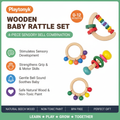 Wooden Baby Rattle Set